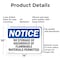 Signmission No Storage Of Hazardous Or Flammable Materials OSHA Notice Sign, Aluminum, 14in W x 10in L, 2PK OS-2PACK-NS-A-1014-L-14861 - alternate 2
